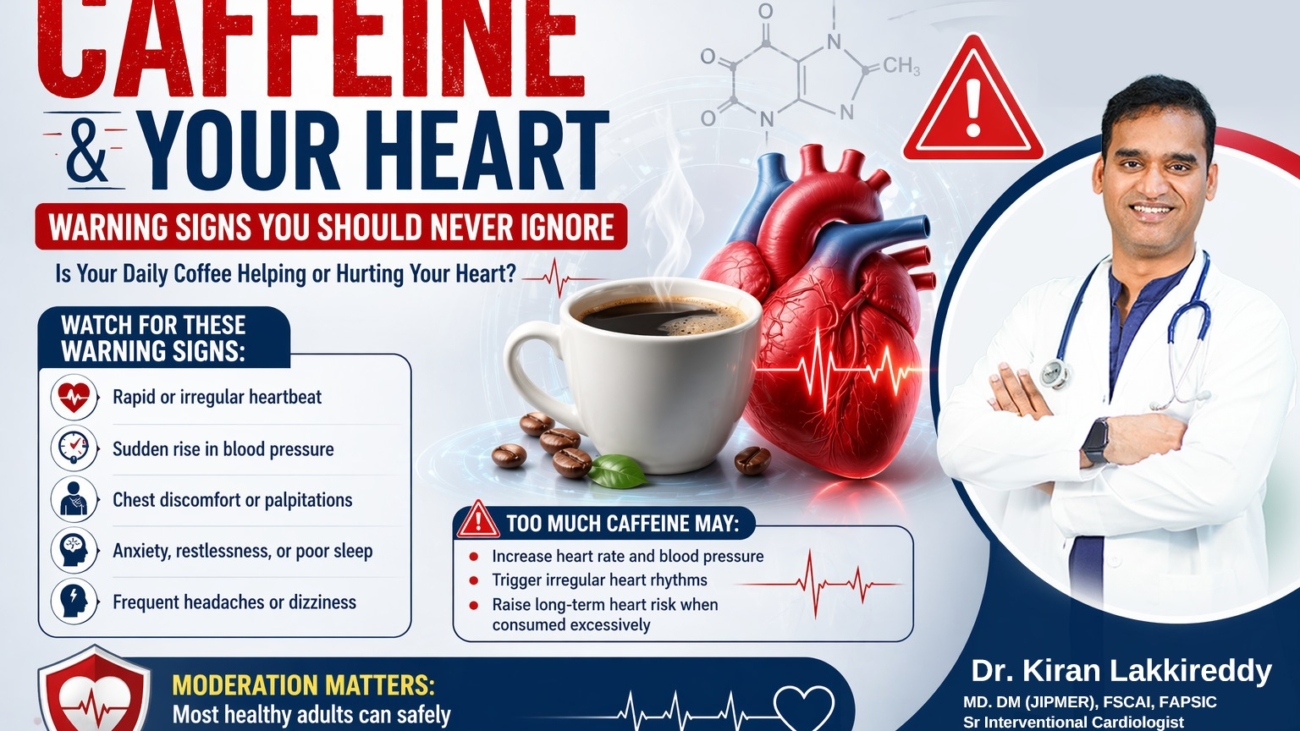 How Caffeine Affects Your Heart | Dr Kiran Lakkiredy