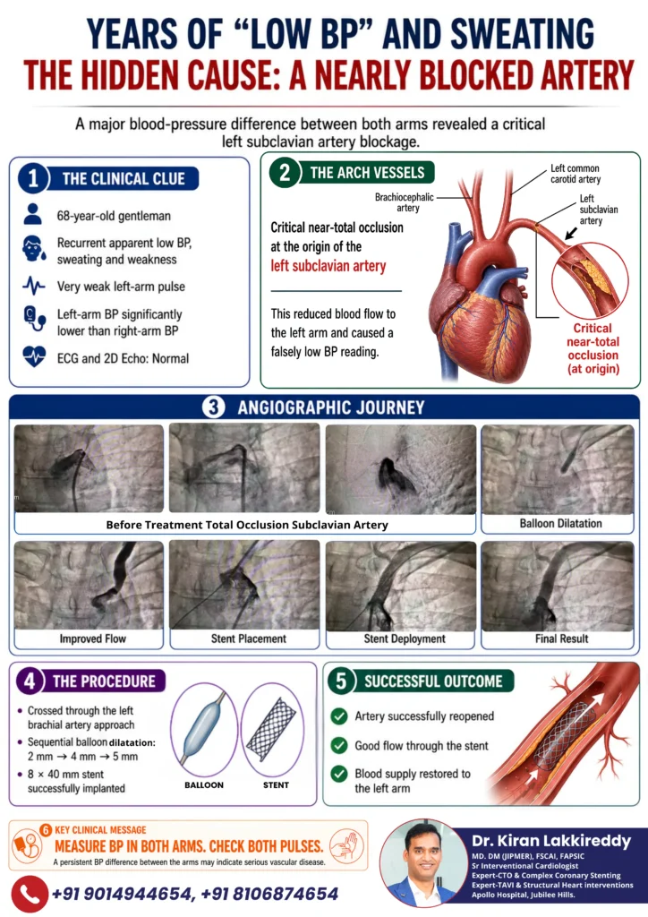 artery was successfully reopened through sequential balloon dilatation and stent placement | Dr Kiran Lakkireddy | Senior Cardiologist in Kondapur, Hyderabad